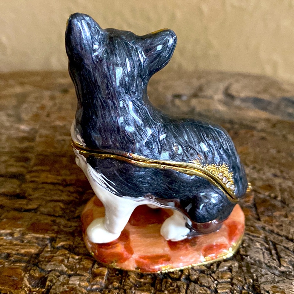 🐾Vintage🐾Cat & Kitten🐈⬛Enameled Hinged Box - Picture 6 of 11